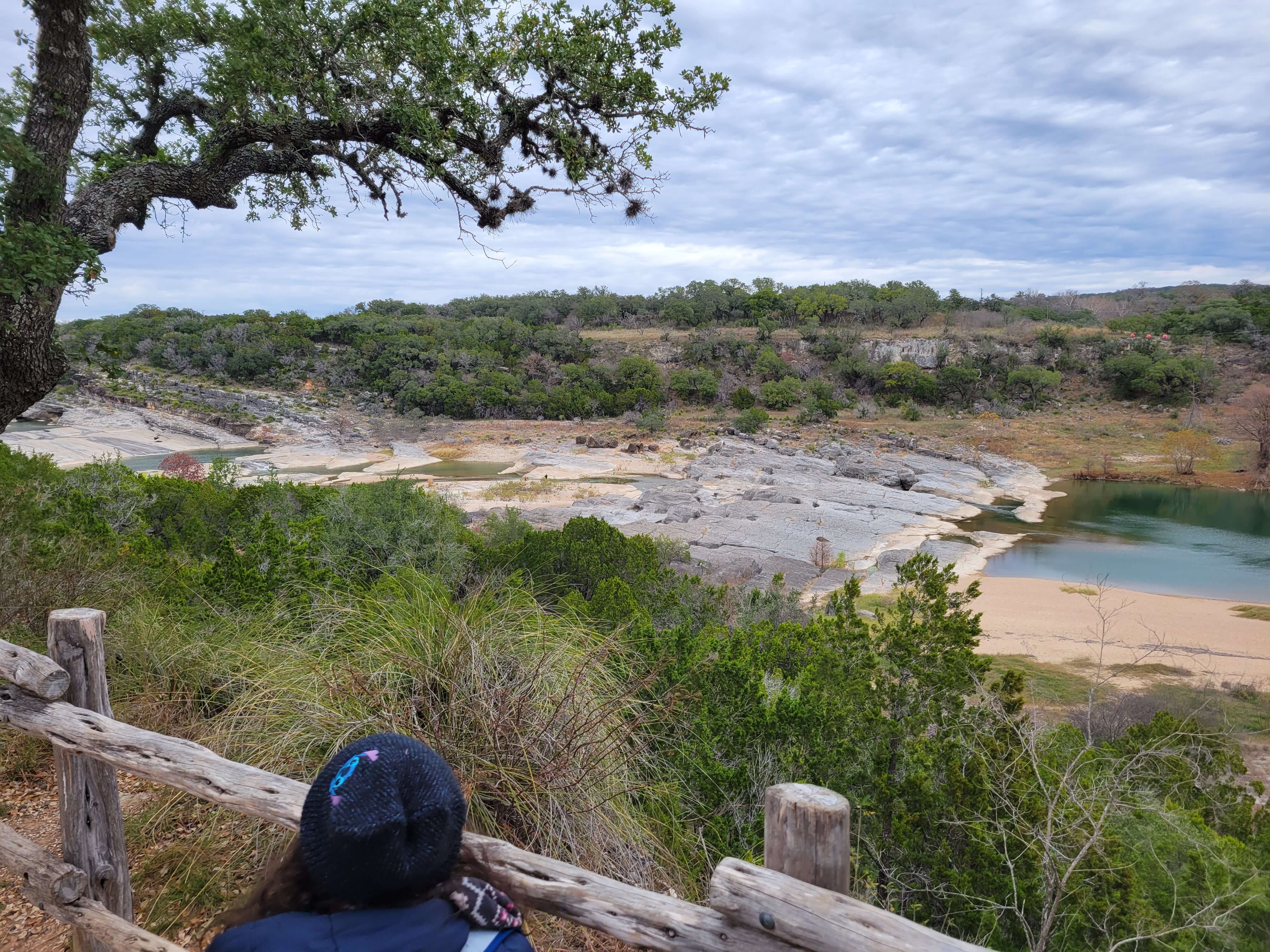 Looking at the view while camping.