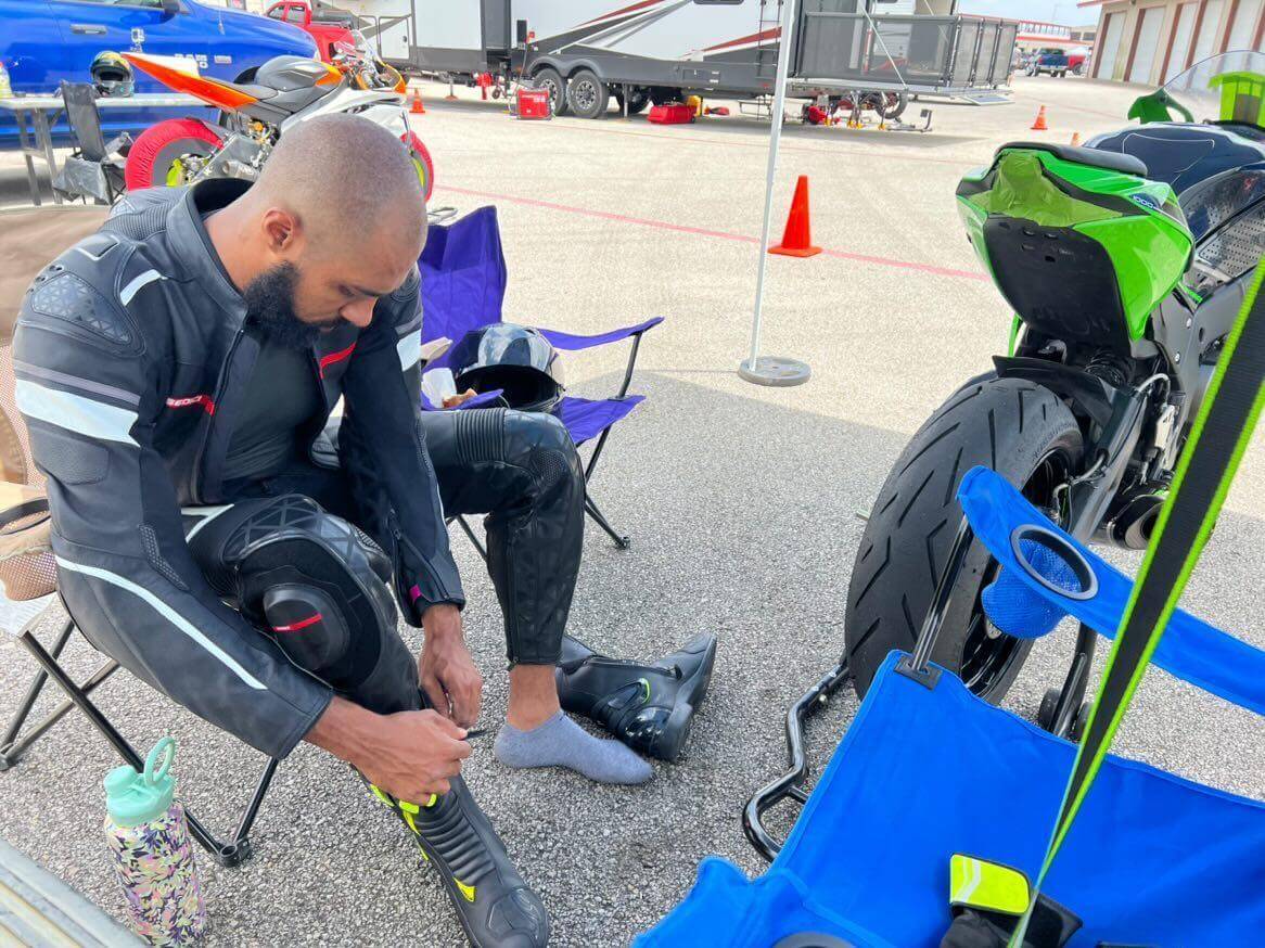 Me getting ready to go on track.